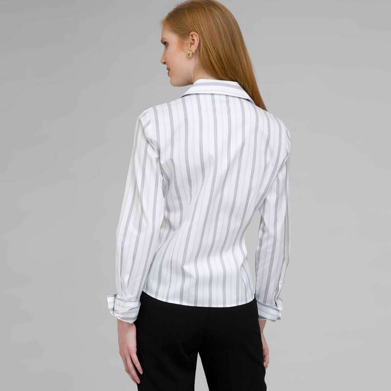 No-Iron Easy Care French Cuff Striped Shirt, Multi, large image number 1